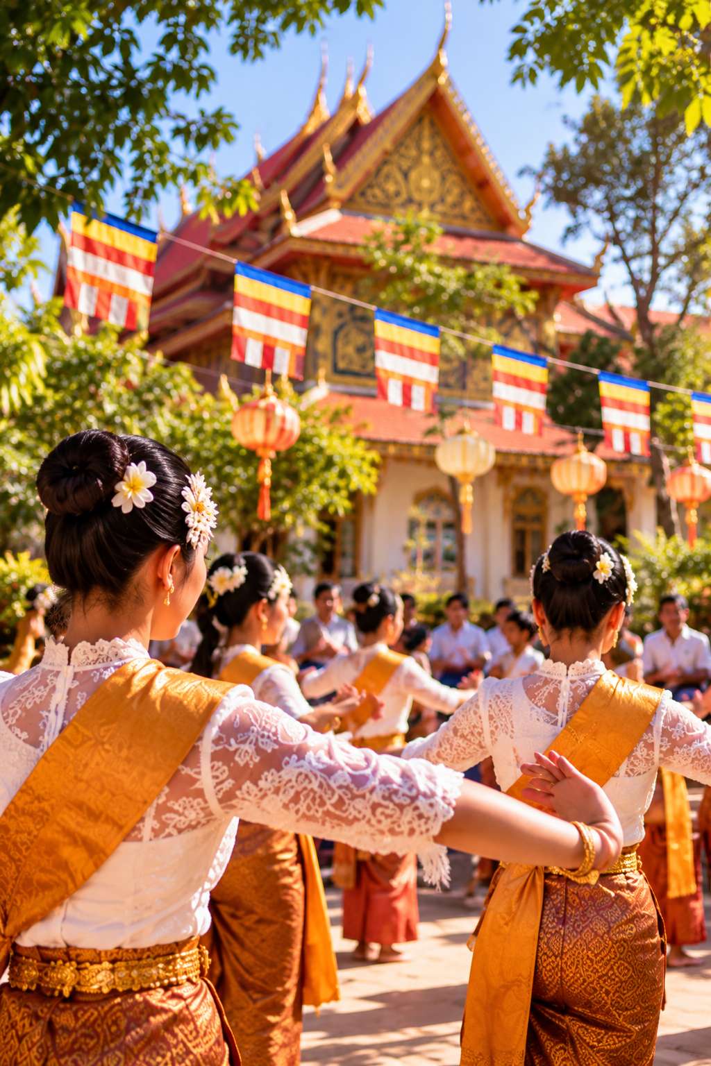 Danse traditionnelle khmère lors d’une célébration culturelle